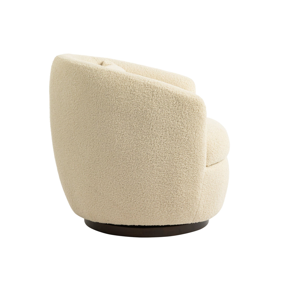 THE FURNITURE CO. Swivel Chair Modern Beige Upholstered Swivel Accent Chair