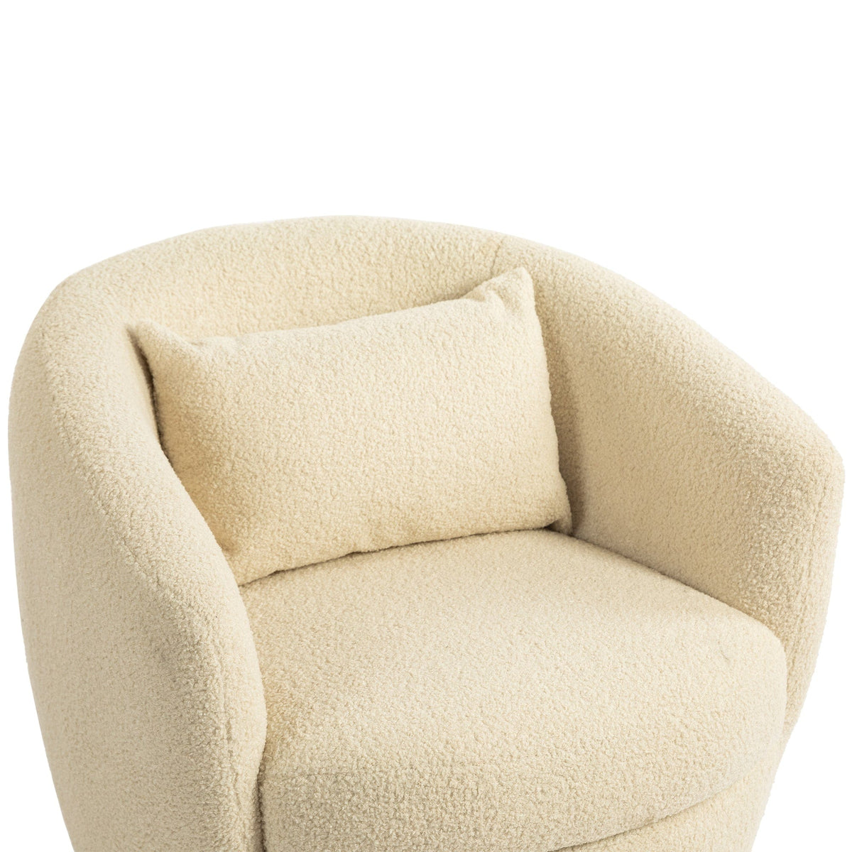 THE FURNITURE CO. Swivel Chair Modern Beige Upholstered Swivel Accent Chair