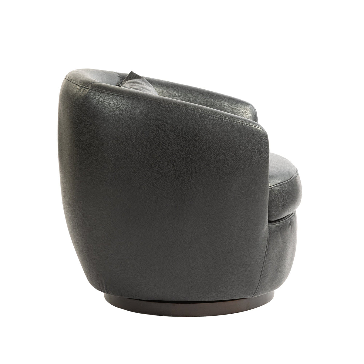 THE FURNITURE CO. Swivel Chair Modern Black Swivel Accent Armchair