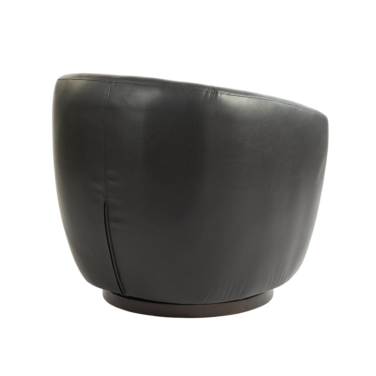 THE FURNITURE CO. Swivel Chair Modern Black Swivel Accent Armchair