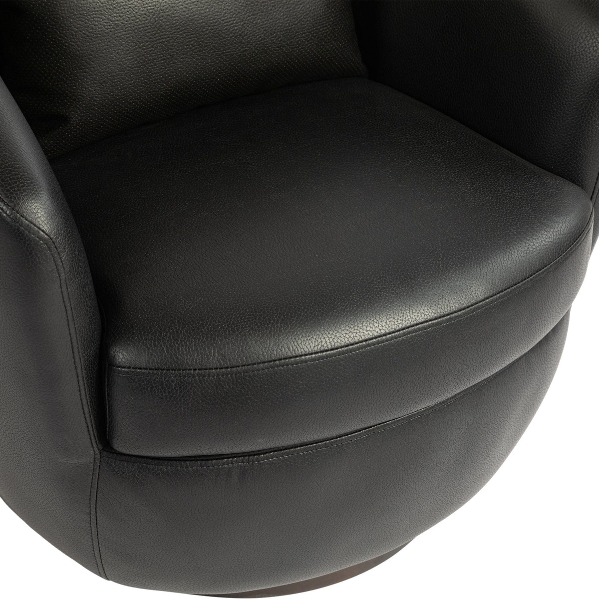 THE FURNITURE CO. Swivel Chair Modern Black Swivel Accent Armchair