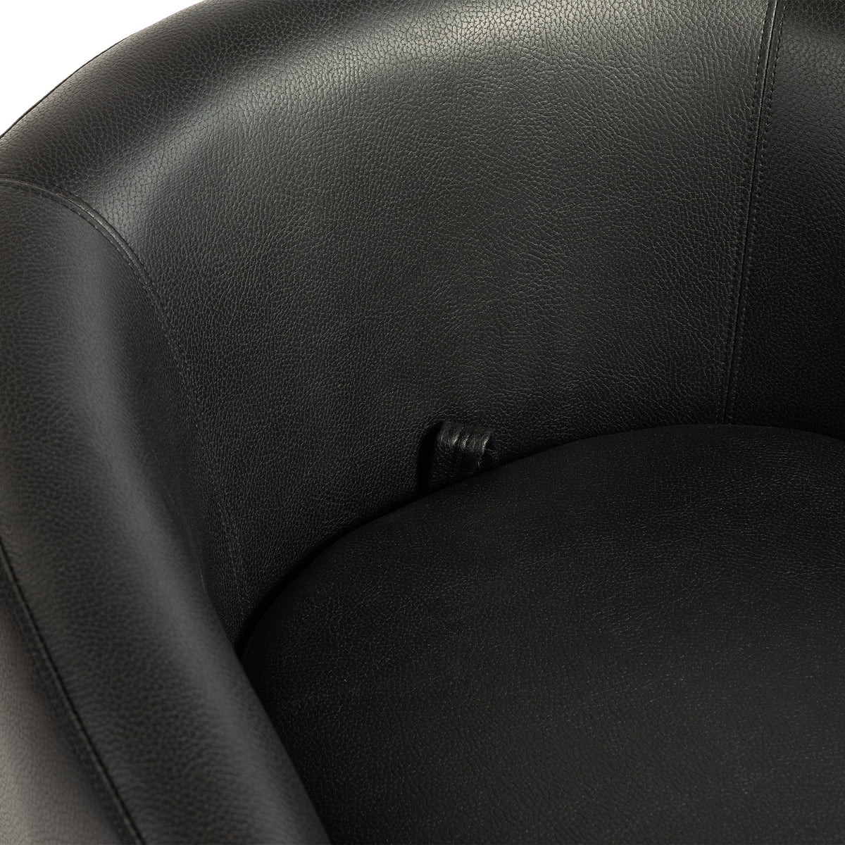 THE FURNITURE CO. Swivel Chair Modern Black Swivel Accent Armchair