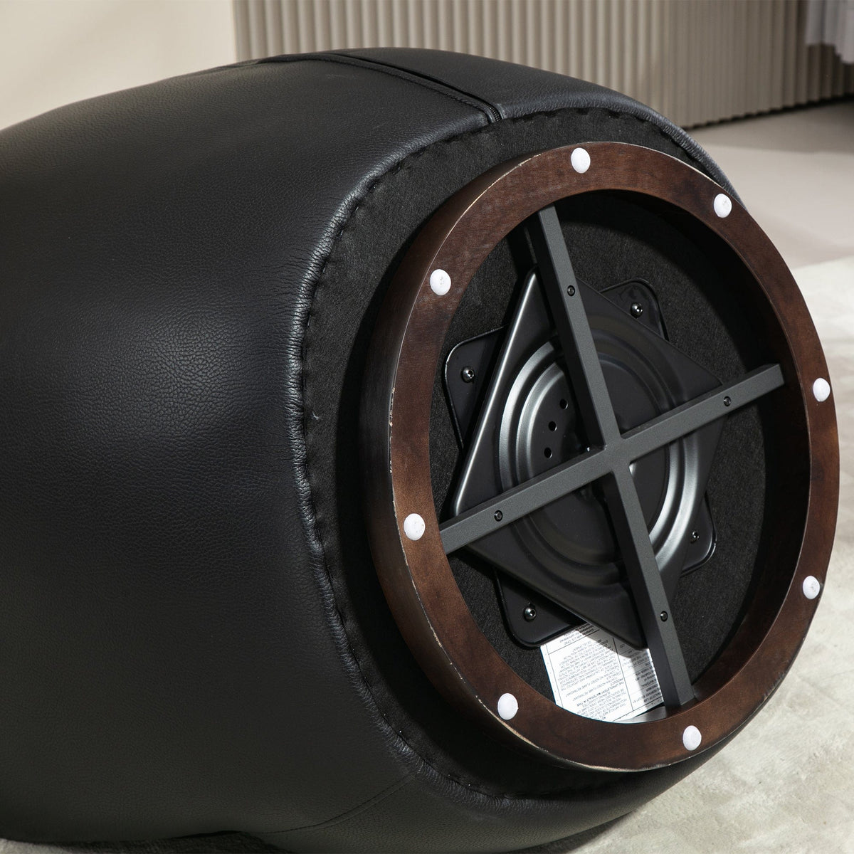 THE FURNITURE CO. Swivel Chair Modern Black Swivel Accent Armchair