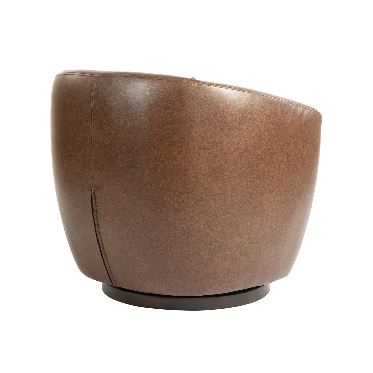 THE FURNITURE CO. Swivel Chair Modern Dark Brown Swivel Accent Armchair