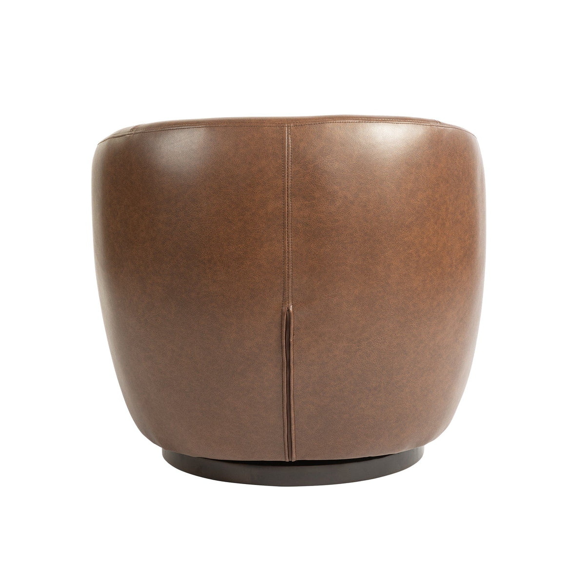 THE FURNITURE CO. Swivel Chair Modern Dark Brown Swivel Accent Armchair