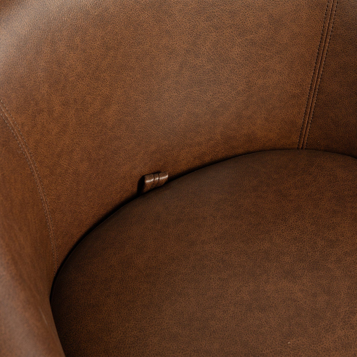 THE FURNITURE CO. Swivel Chair Modern Dark Brown Swivel Accent Armchair