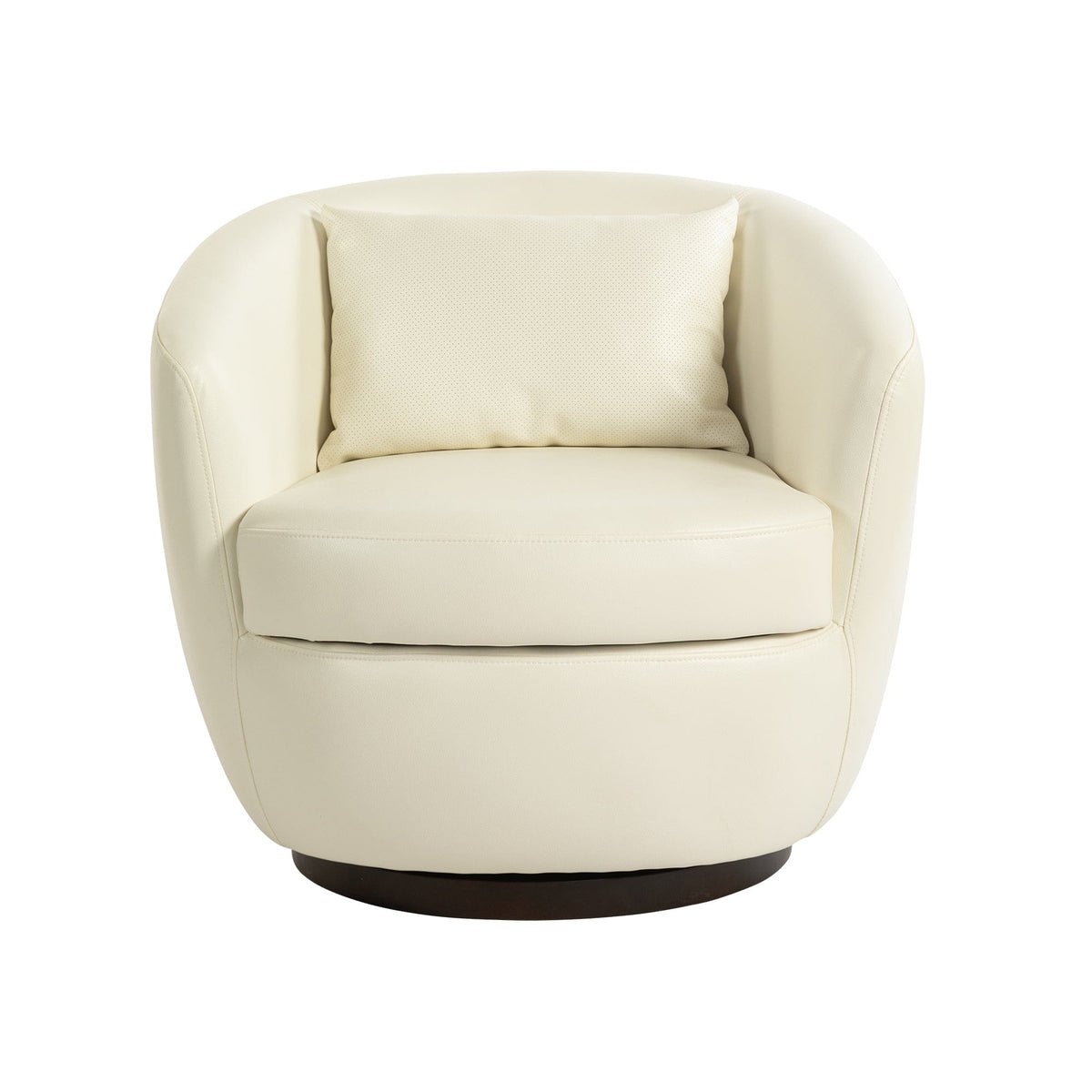 THE FURNITURE CO. Swivel Chair Modern Light Beige Swivel Accent Armchair