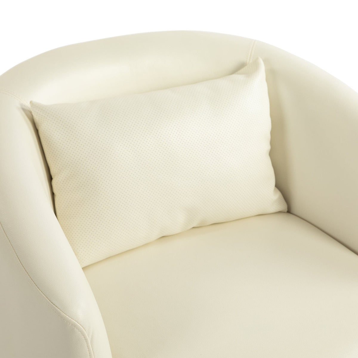THE FURNITURE CO. Swivel Chair Modern Light Beige Swivel Accent Armchair