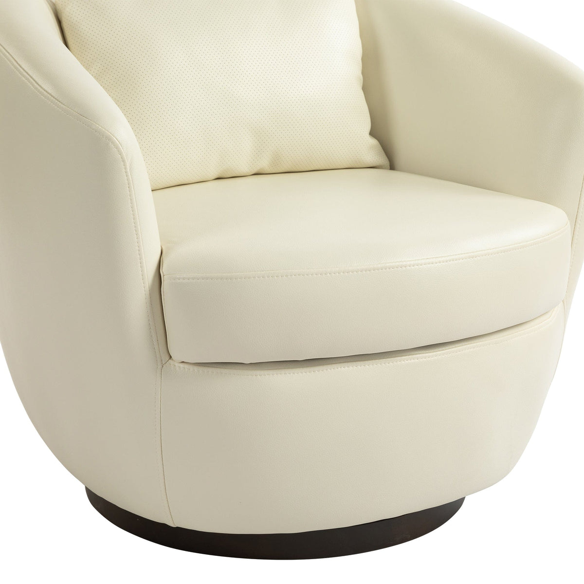 THE FURNITURE CO. Swivel Chair Modern Light Beige Swivel Accent Armchair