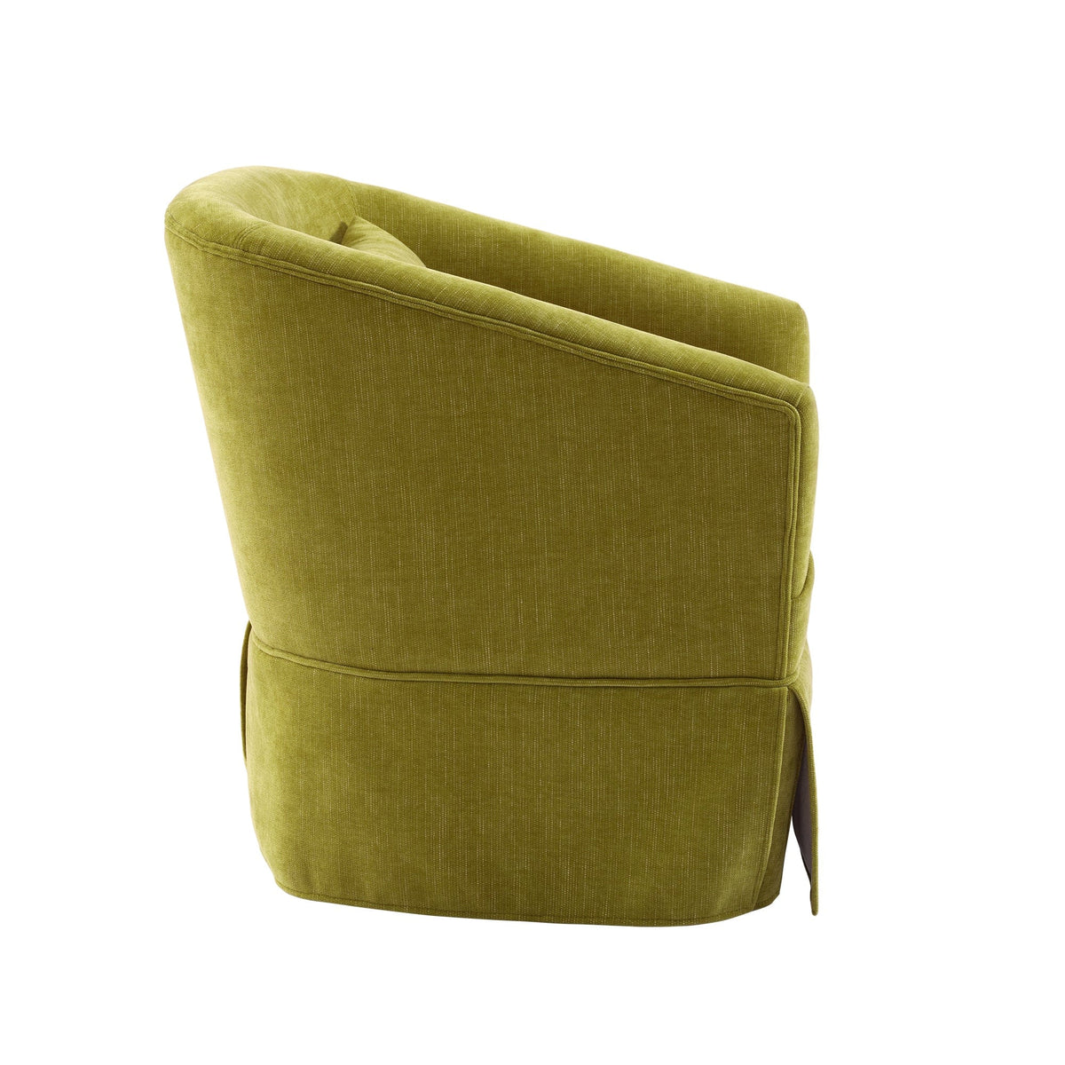 THE FURNITURE CO. Swivel Chair Olive Green Linen Blend Swivel Accent Armchair