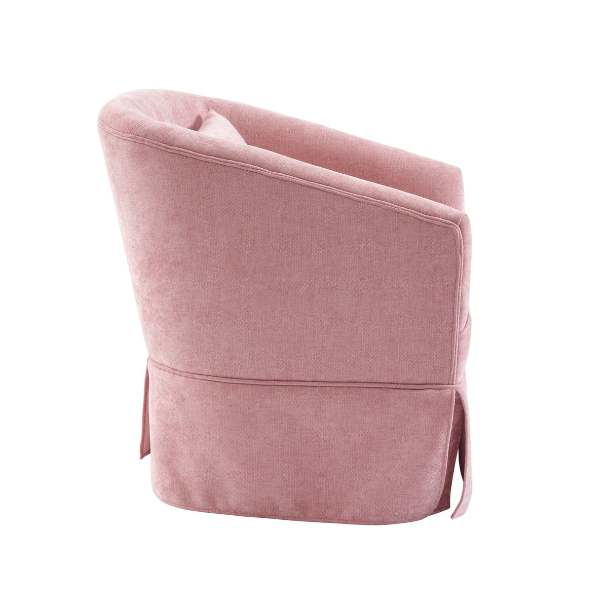 THE FURNITURE CO. Swivel Chair Pink Linen Blend Swivel Accent Armchair