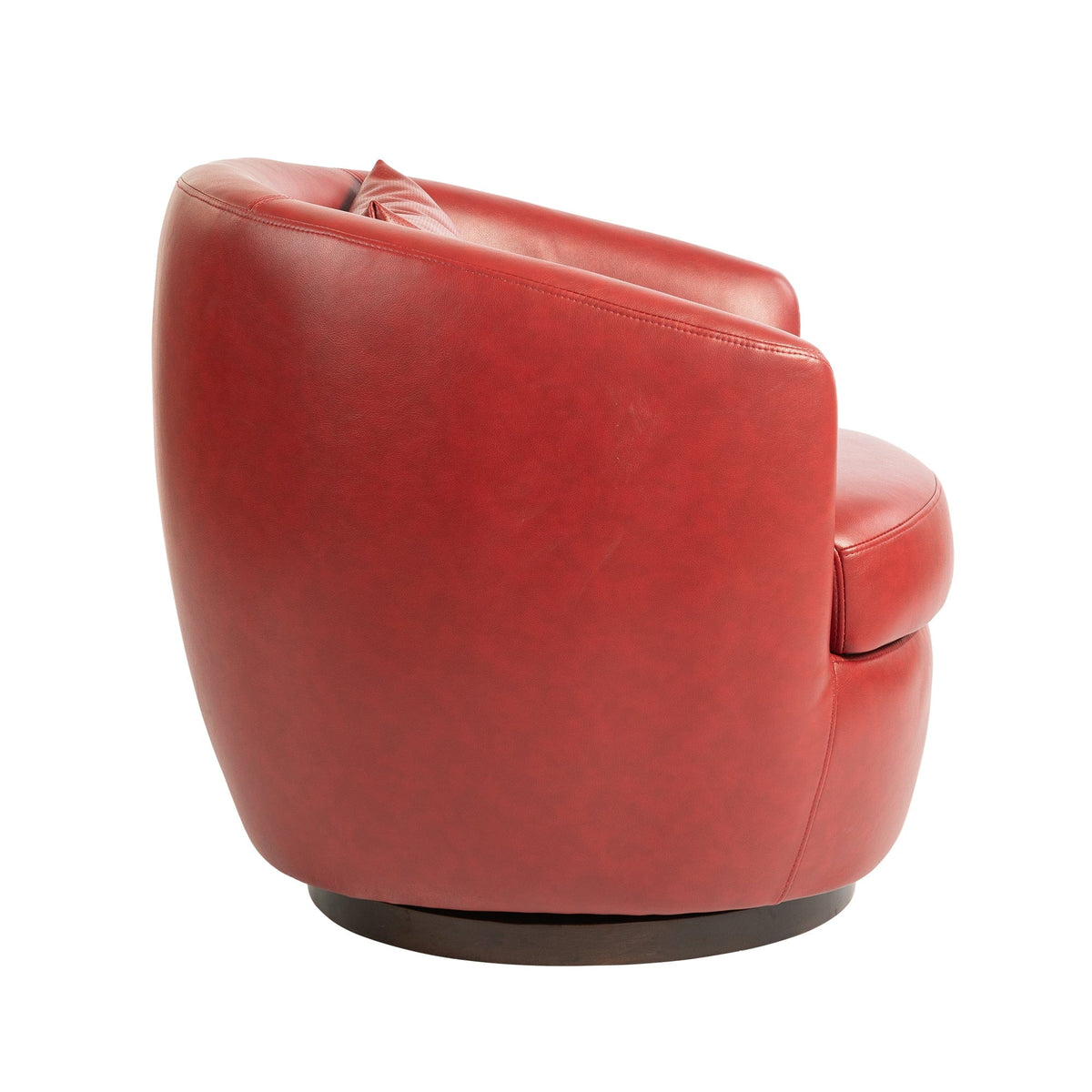 THE FURNITURE CO. Swivel Chair Red Upholstered Swivel Accent Chair