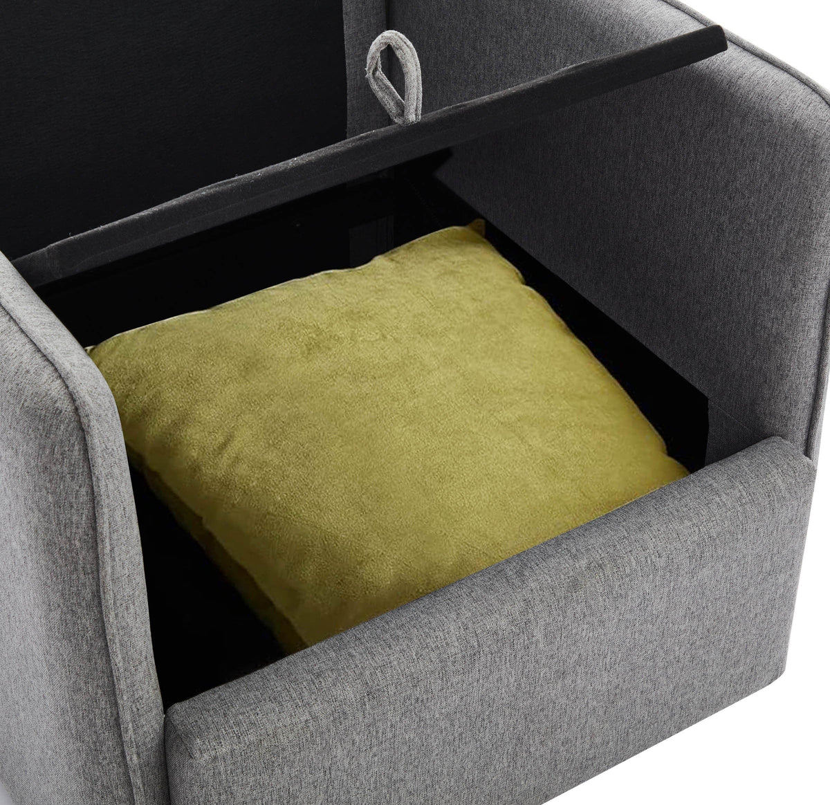 THE FURNITURE CO. Swivel Chair Swivel Accent Chair - Modern Fabric Armchair with Metal Base