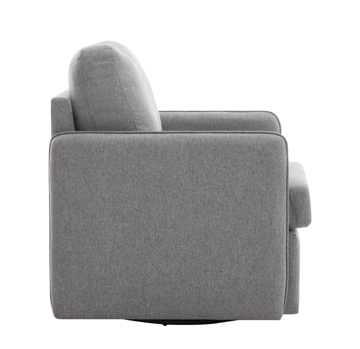 THE FURNITURE CO. Swivel Chair Swivel Accent Chair - Modern Fabric Armchair with Metal Base