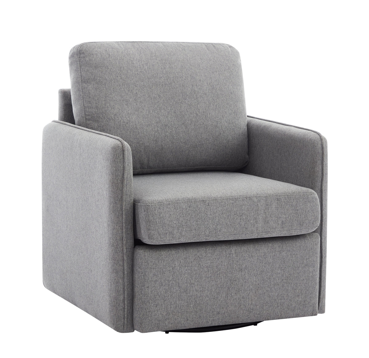THE FURNITURE CO. Swivel Chair Swivel Accent Chair - Modern Fabric Armchair with Metal Base