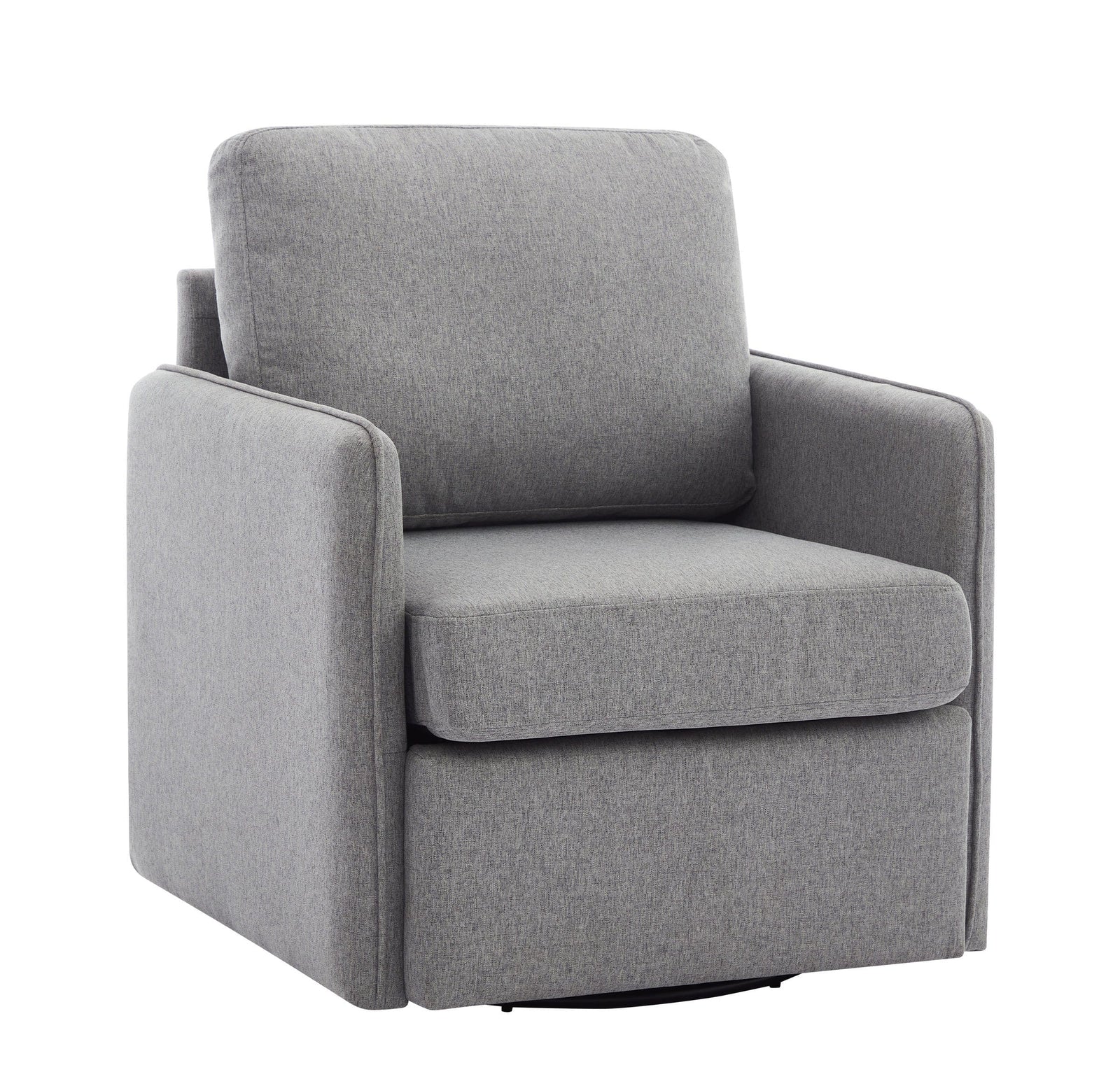 THE FURNITURE CO. Swivel Chair Swivel Accent Chair - Modern Fabric Armchair with Metal Base