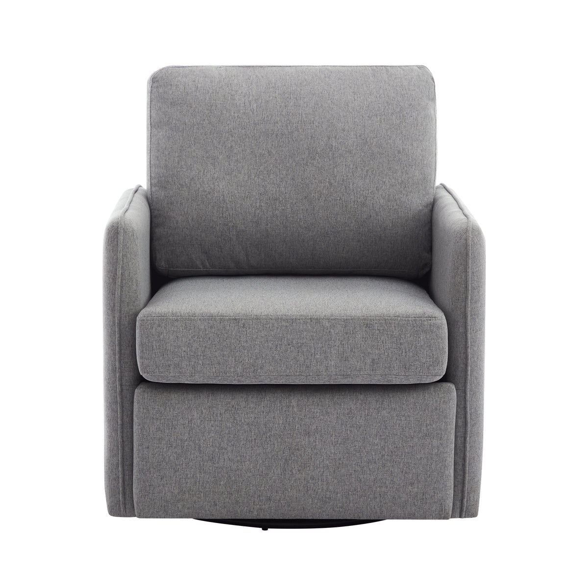 THE FURNITURE CO. Swivel Chair Swivel Accent Chair - Modern Fabric Armchair with Metal Base