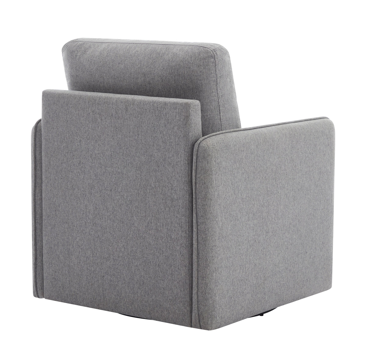 THE FURNITURE CO. Swivel Chair Swivel Accent Chair - Modern Fabric Armchair with Metal Base