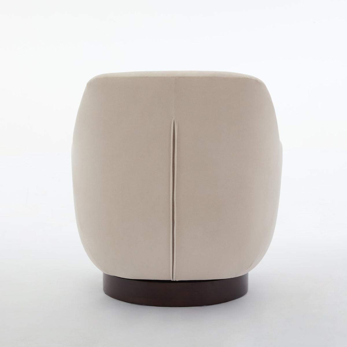 THE FURNITURE CO. Swivel Chair U-shaped Beige Velvet 360° Swivel Accent Chair