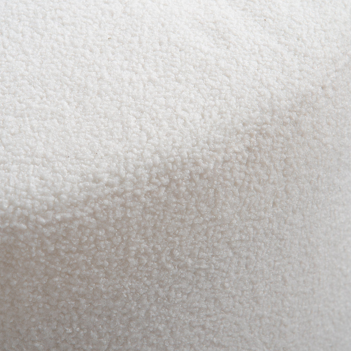 THE FURNITURE CO. Swivel Chair White Plush 360-Degree Rotating Chair