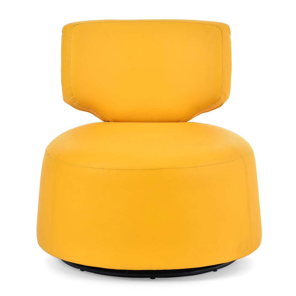 THE FURNITURE CO. Swivel Chair Yellow Simple Swivel Accent Chair