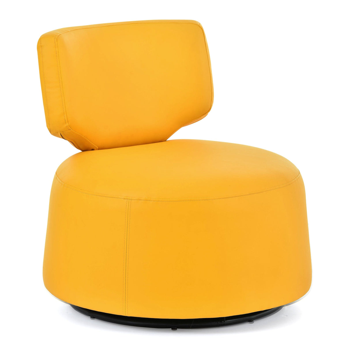 THE FURNITURE CO. Swivel Chair Yellow Simple Swivel Accent Chair