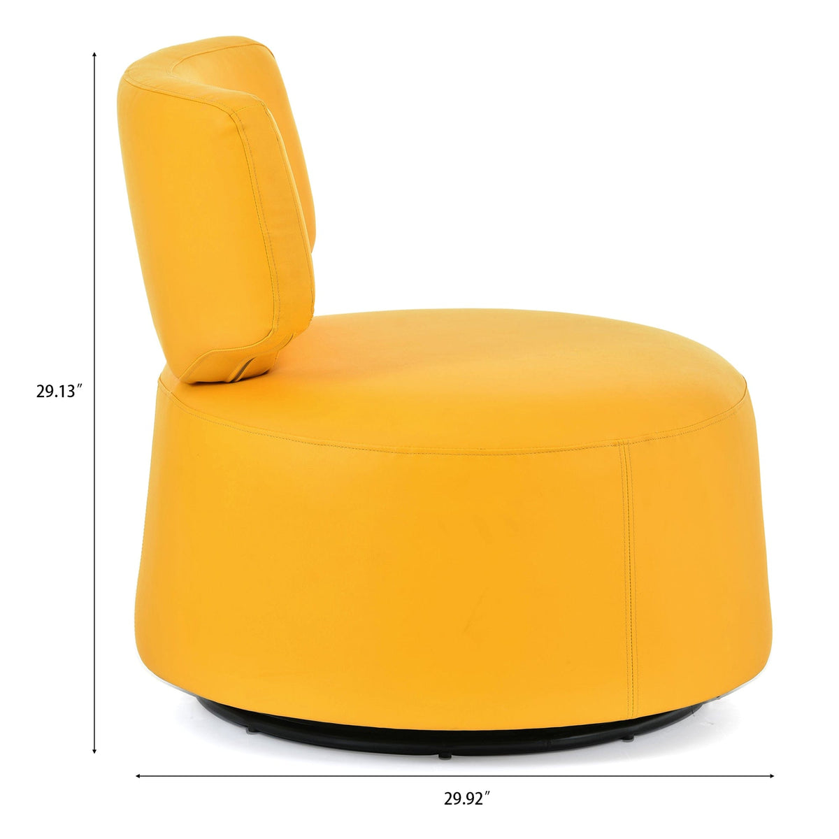 THE FURNITURE CO. Swivel Chair Yellow Simple Swivel Accent Chair