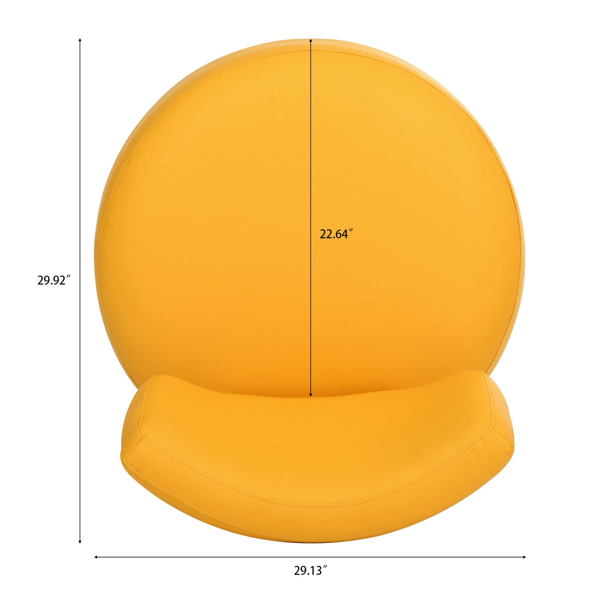 THE FURNITURE CO. Swivel Chair Yellow Simple Swivel Accent Chair