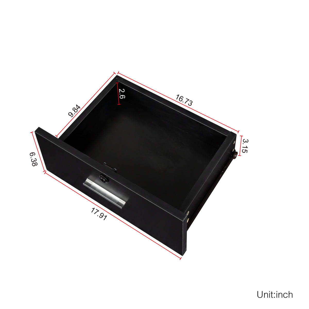 THE FURNITURE CO. Vanity Default Black Modern Simple Hair Desk With Multi-Layer Storage In Black