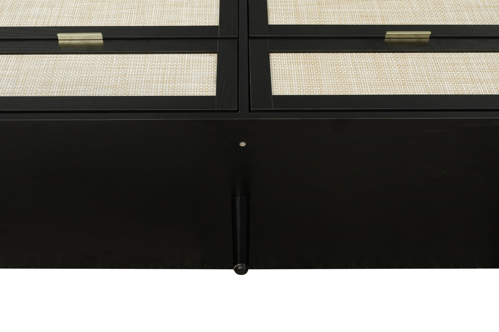 THE FURNITURE CO. Vanity Default Modern 6 Drawer Dresser Wood Cabinet for Storage In Black