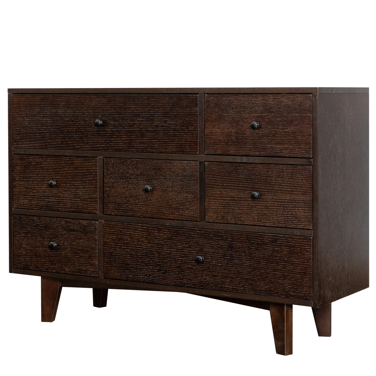 THE FURNITURE CO. Vanity Default Solid Wood Spray-Painted Dresser Buffet Tableware Cabinet With Retro Round Handle In Auburn