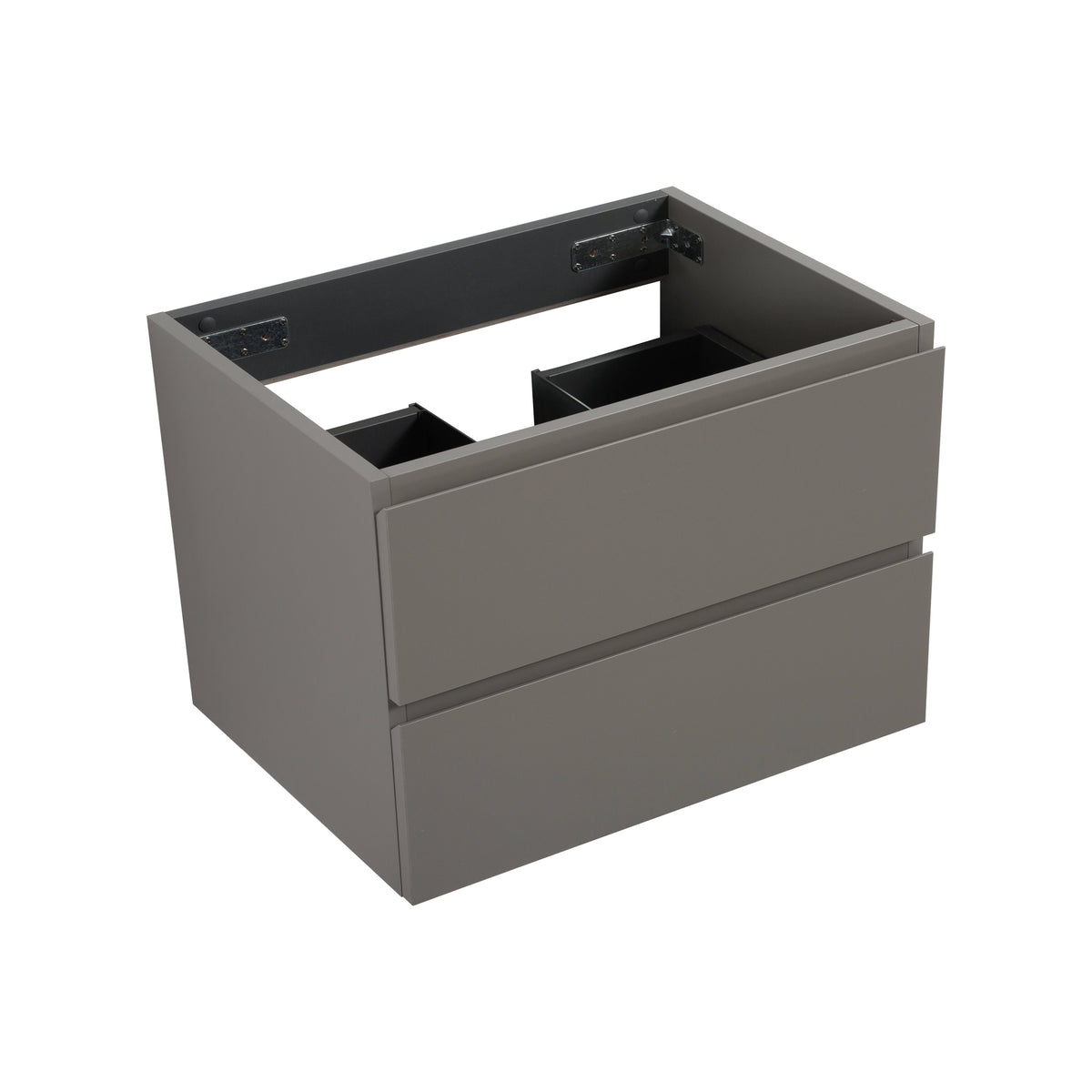 THE FURNITURE CO. Vanity Default Wall Mount Cabinet Without Basin Alice-36W-102 Gray Color With Two Drawers Pre-Assembled