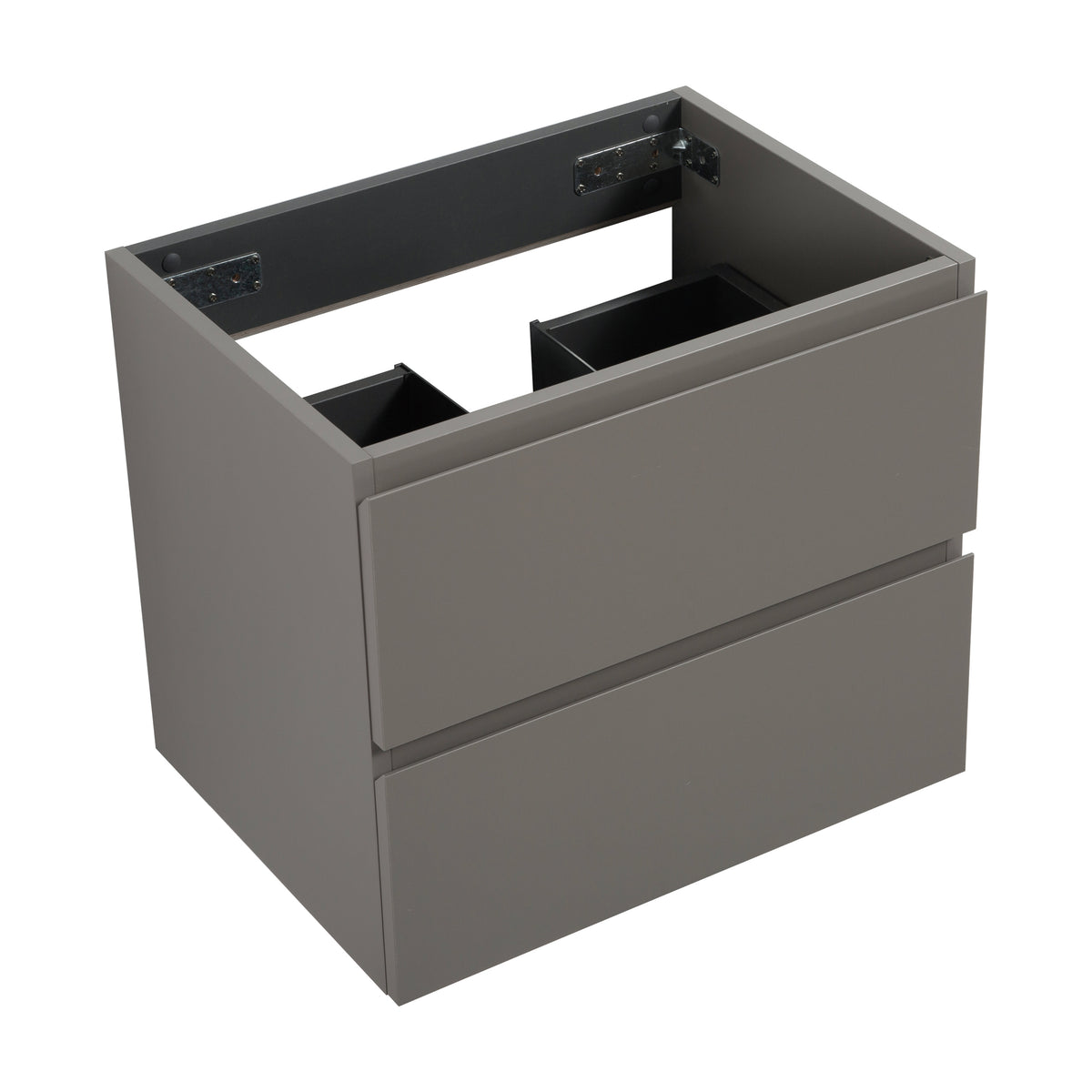 THE FURNITURE CO. Vanity Default Wall Mount Cabinet Without Basin Pre-Assembled With Two Drawers In Gray