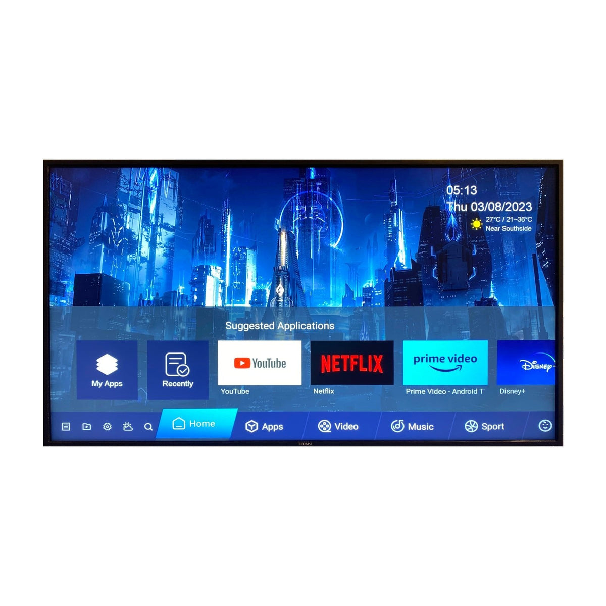 TITAN Televisions Titan Full Sun Outdoor Commercial Smart TV 4K UHD (TC-TT)