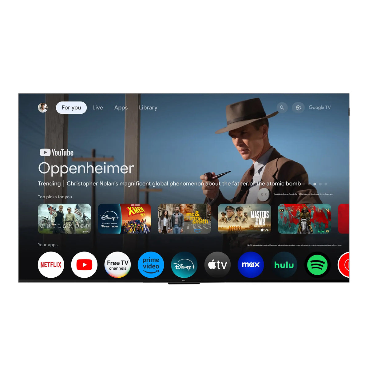 TITAN Televisions Titan Weatherproof Outdoor TV Full Sun G-300 Mini LED QLED 4K Smart TV powered by Google TV OS