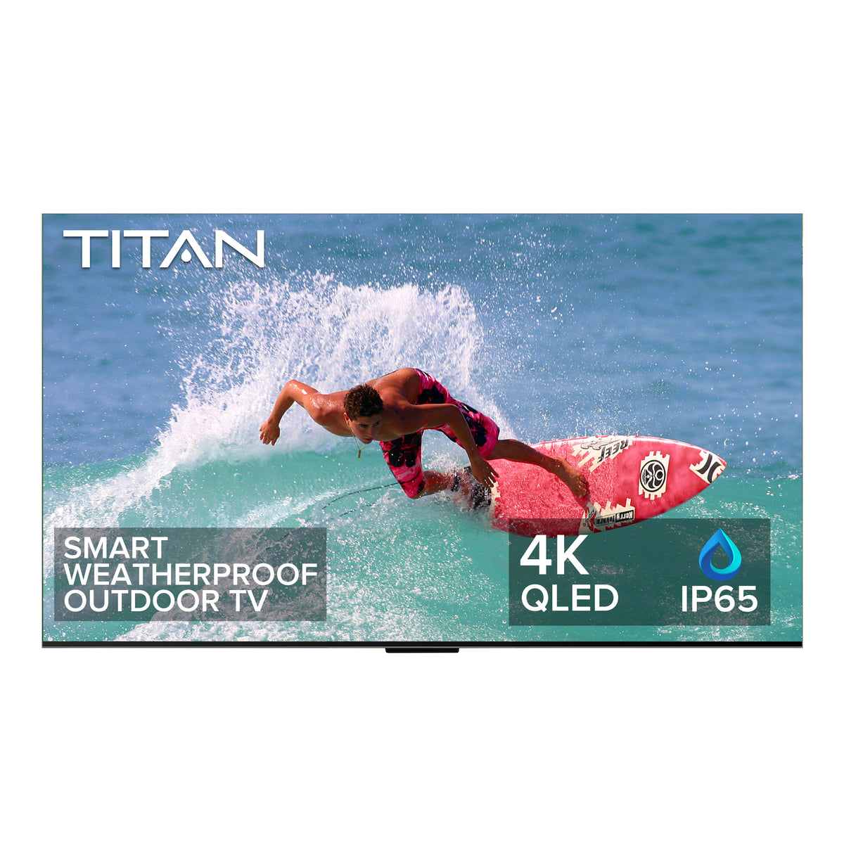 TITAN Televisions Titan Weatherproof Outdoor TV Full Sun G-300 Mini LED QLED 4K Smart TV powered by Google TV OS