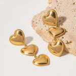 Load image into Gallery viewer, Triple Hearts Drop Earrings
