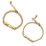 Load image into Gallery viewer, Twisted Name &amp; Date Couples Bracelets
