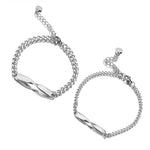 Load image into Gallery viewer, Twisted Name &amp; Date Couples Bracelets
