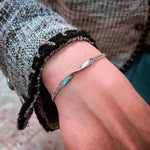 Load image into Gallery viewer, Twisted Name &amp; Date Couples Bracelets
