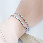 Load image into Gallery viewer, Twisted Name &amp; Date Couples Bracelets
