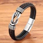 Load image into Gallery viewer, Unisex Eternal Love Knot Leather Bracelet
