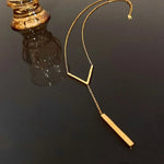 Load image into Gallery viewer, V Drop Lariat Necklace
