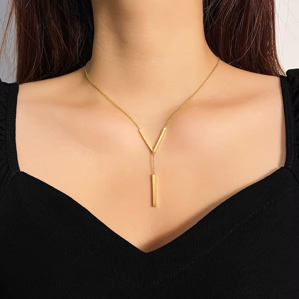 V drop lariat necklace 990937