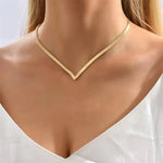 Load image into Gallery viewer, V Taper Herringbone Necklace
