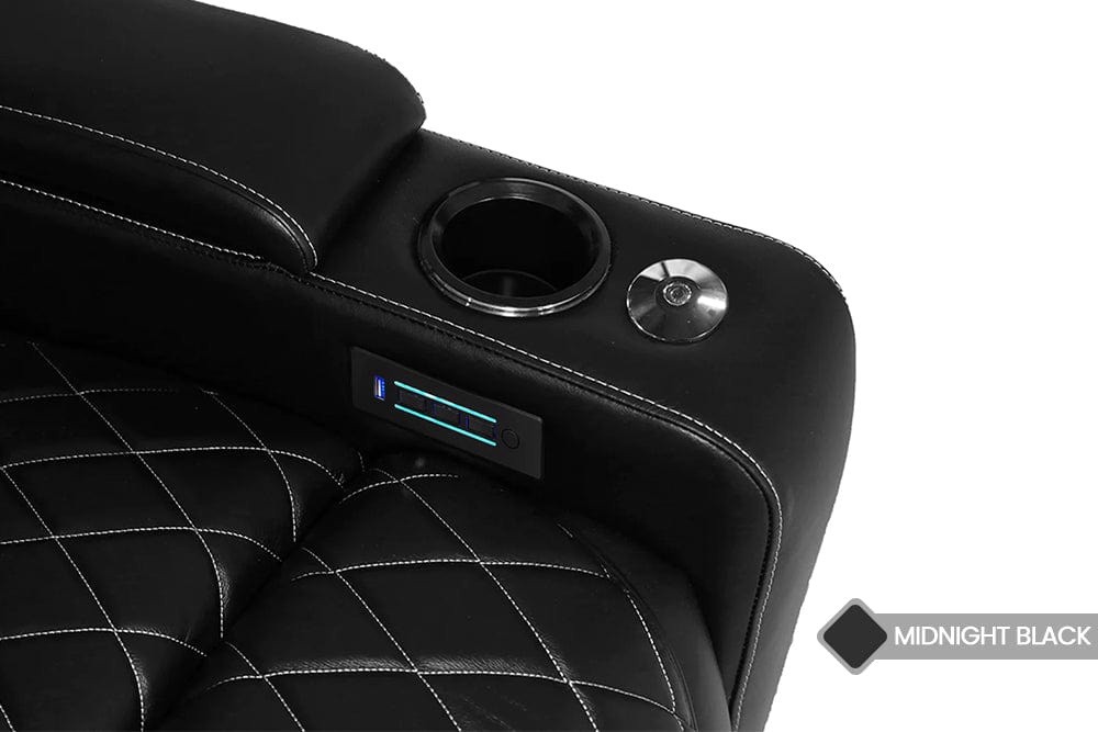 Valencia Home Theater Seating Home Theater Seating Oslo Leather Home Theater Seating with Power Headrest & Cup Holder