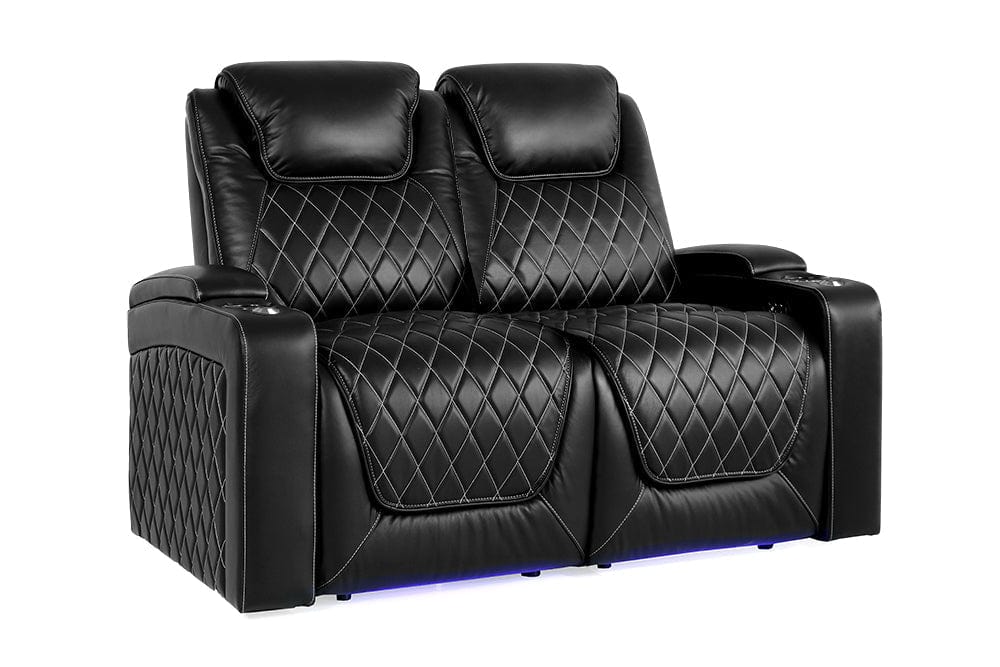 Valencia Home Theater Seating Home Theater Seating Oslo Leather Home Theater Seating with Power Headrest &amp; Cup Holder