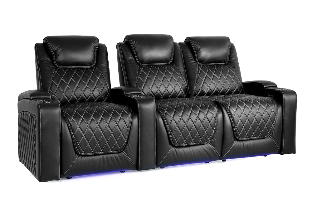 Valencia Home Theater Seating Home Theater Seating Oslo Leather Home Theater Seating with Power Headrest & Cup Holder