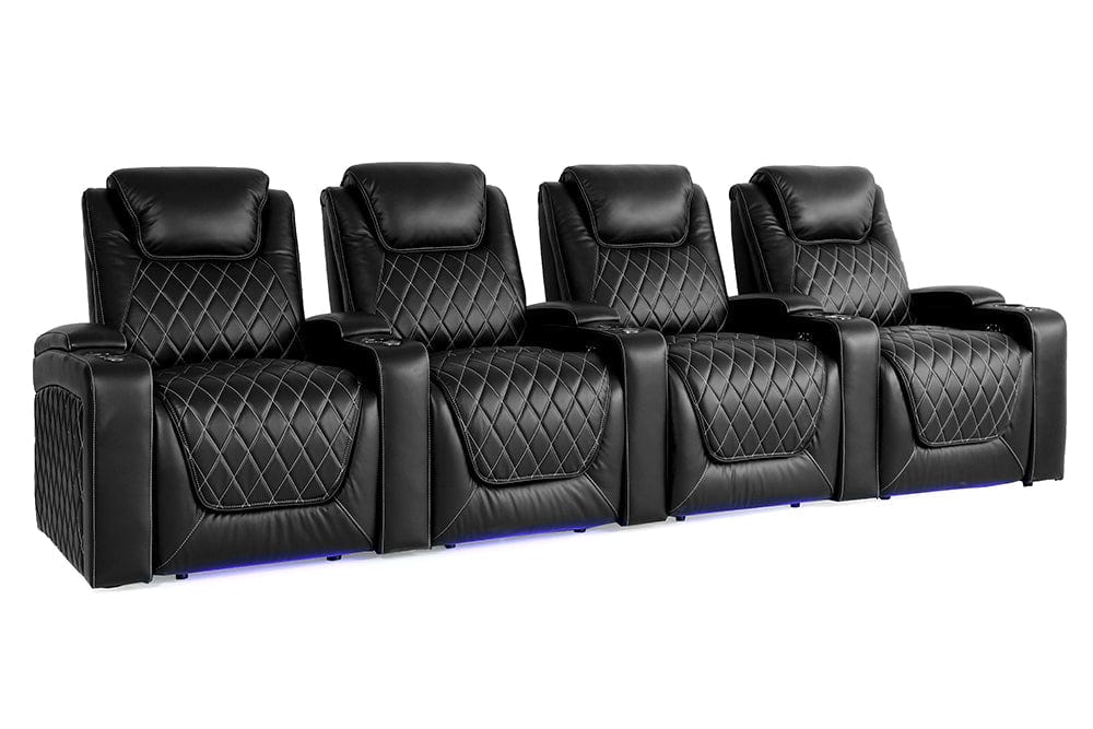 Valencia Home Theater Seating Home Theater Seating Oslo Leather Home Theater Seating with Power Headrest & Cup Holder