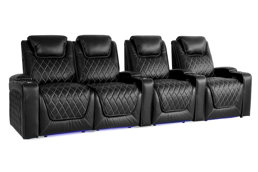 Valencia Home Theater Seating Home Theater Seating Oslo Leather Home Theater Seating with Power Headrest & Cup Holder
